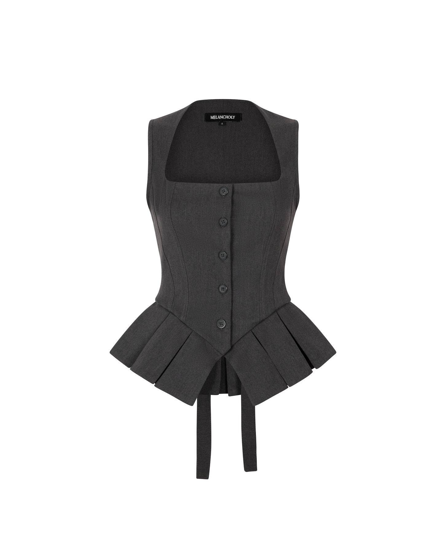 MELANCHOLY CLARISSE BUSTIER TOP (DARK GREY)