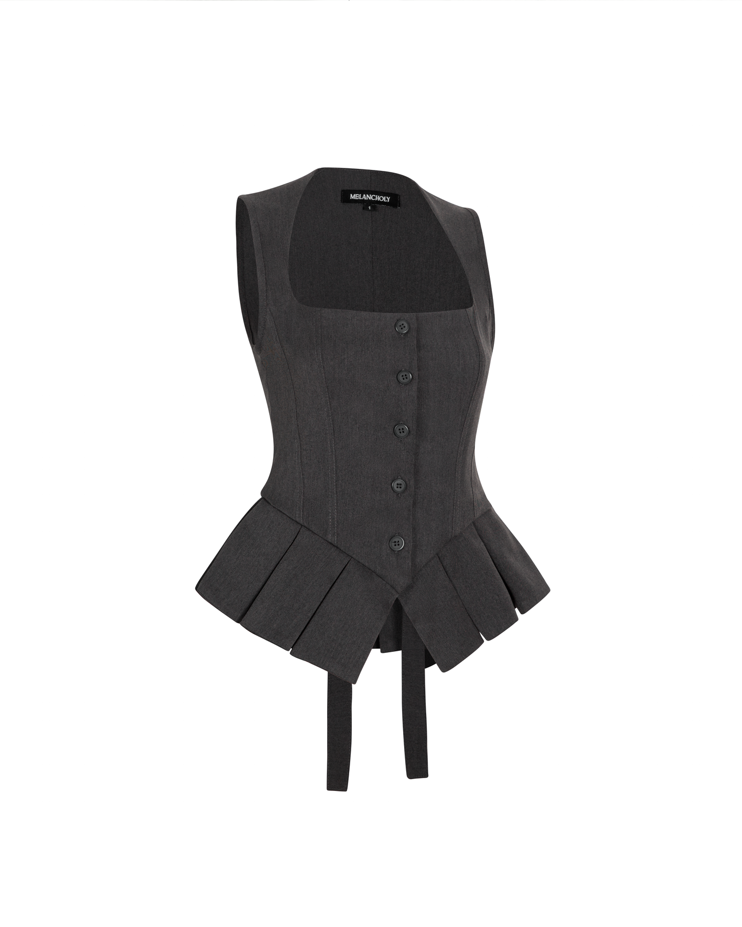 MELANCHOLY CLARISSE BUSTIER TOP (DARK GREY)