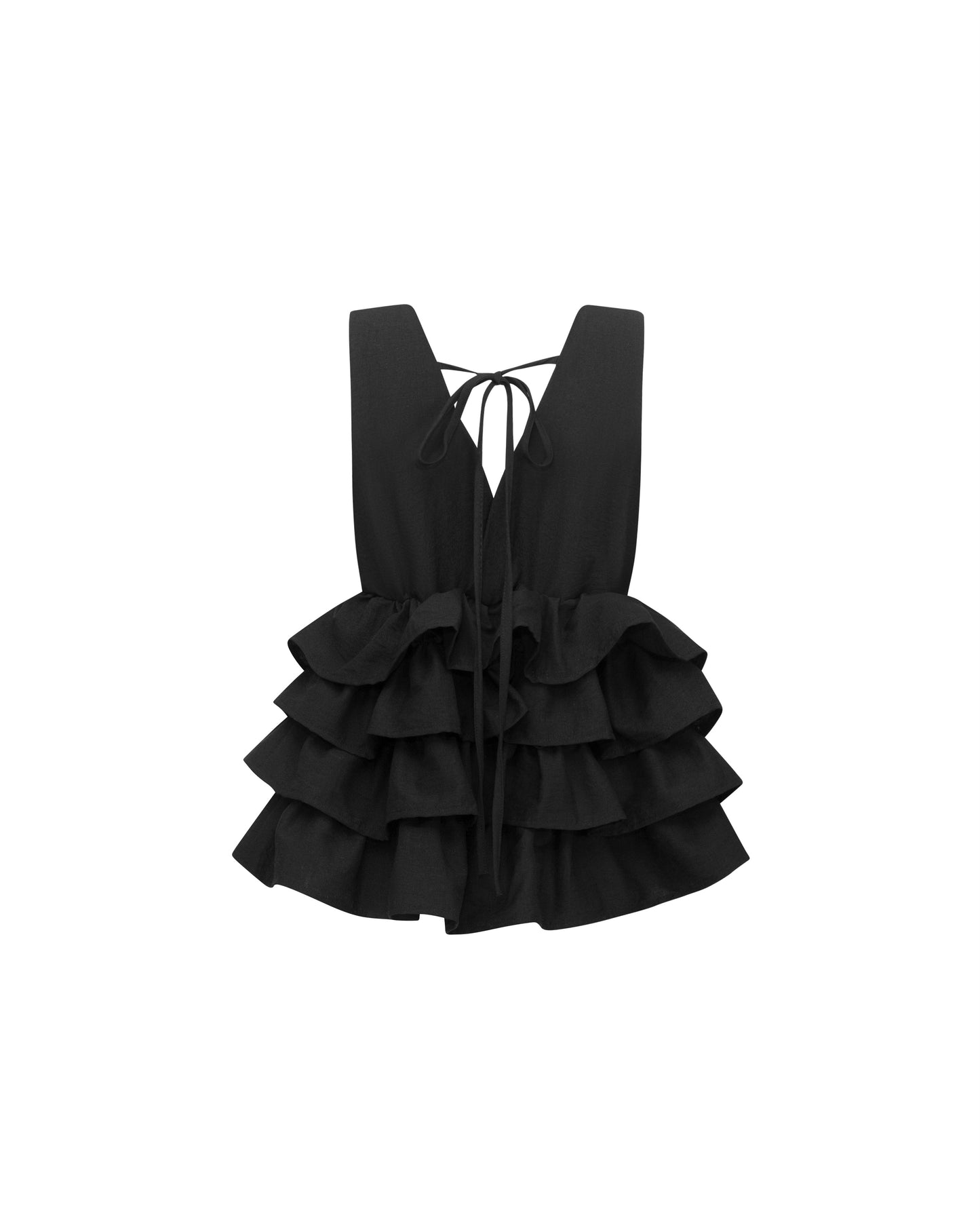 MELANCHOLY ROSELLE TIERED TOP (BLACK)