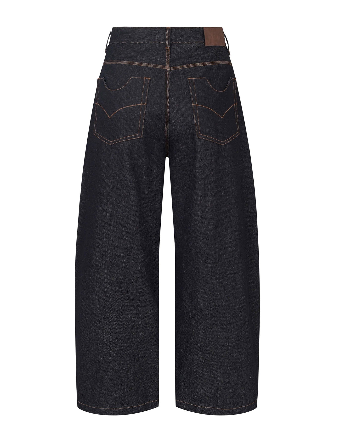 Fly Button Raw Denim Pants