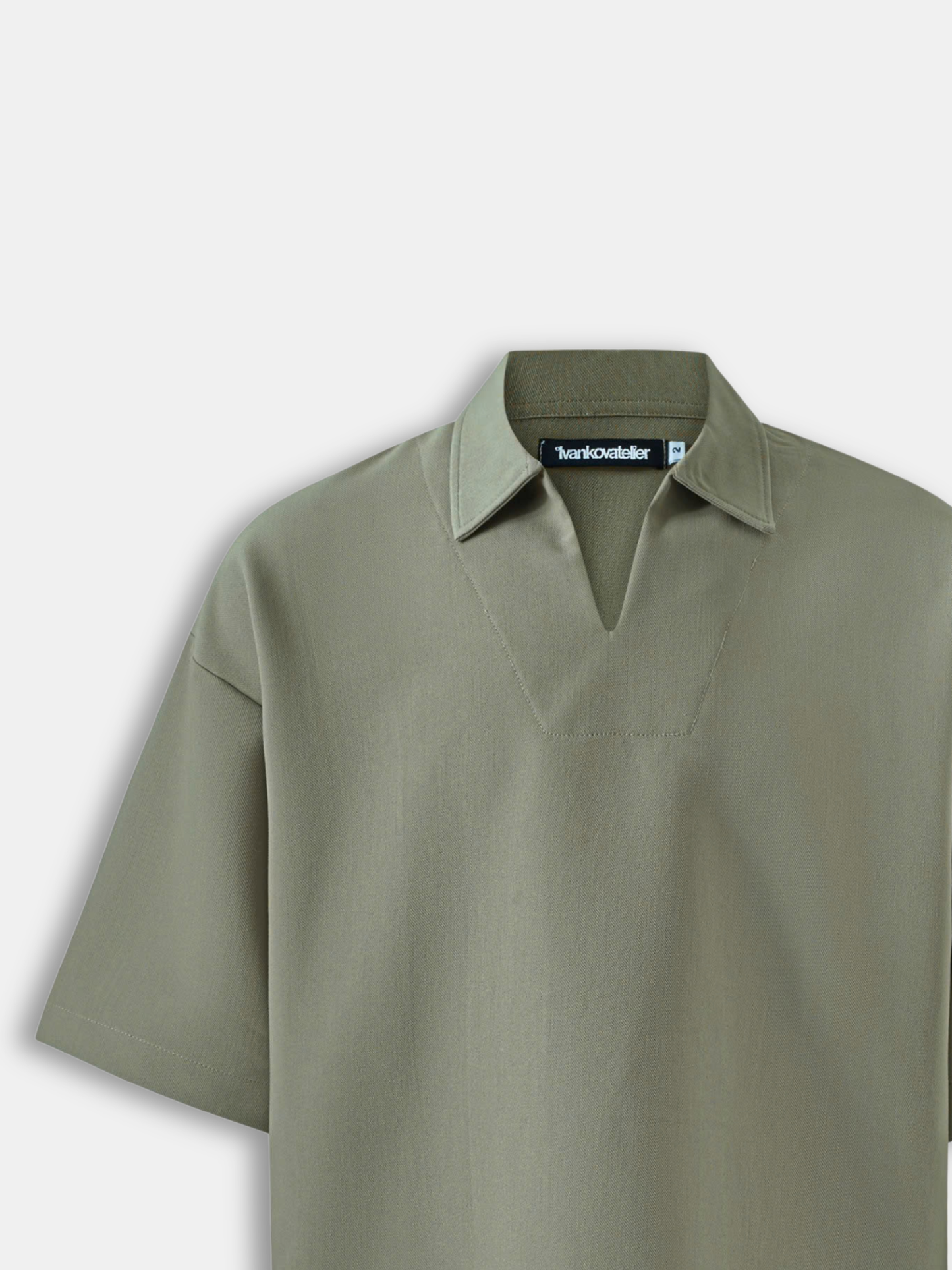 Boxy V-Neck Polo