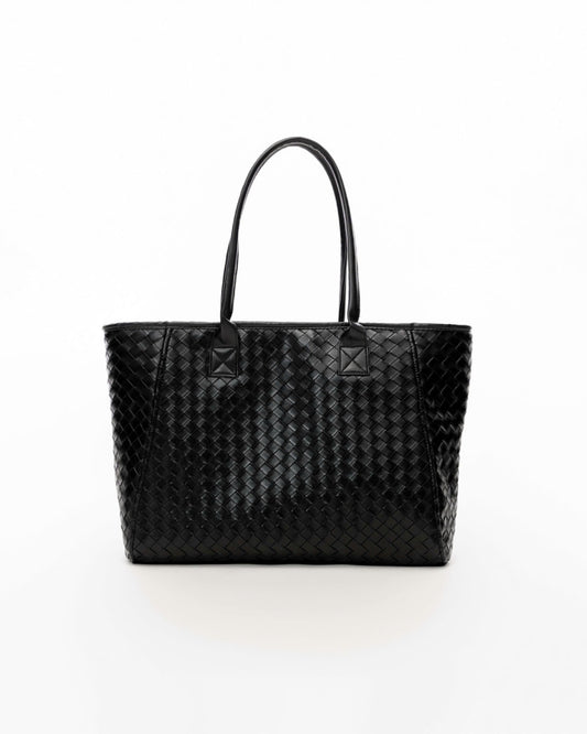 Faux Woven Leather Bag