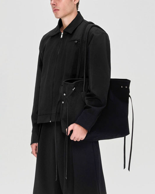 Laces Faux Suede Tote