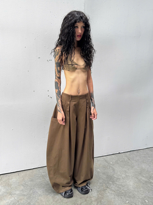 Orionis Wide Pants Khaki