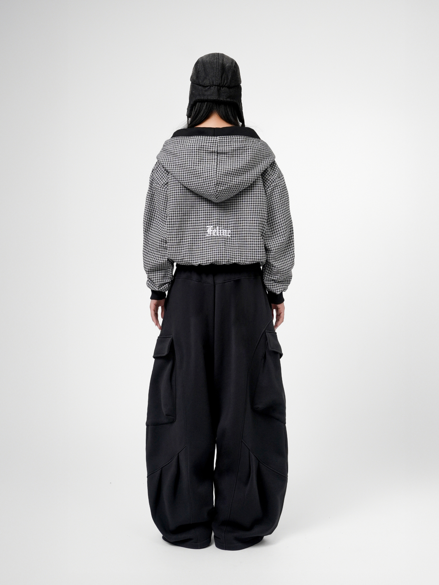 Plaid Hoodie Two-Sided