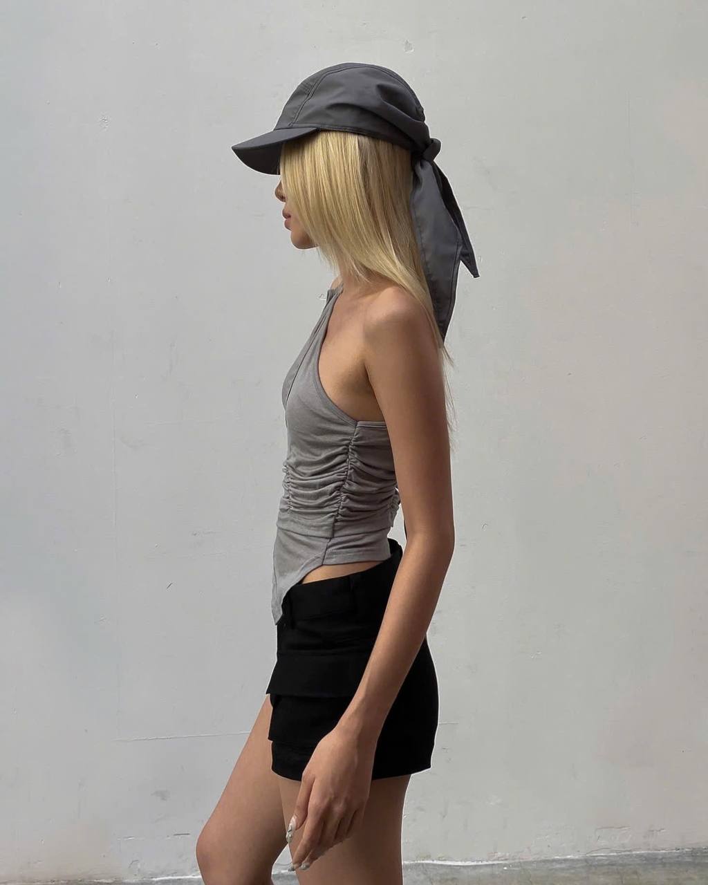 SAGITTARIUS.APLUS NYLON SCARF CAP (GREY)
