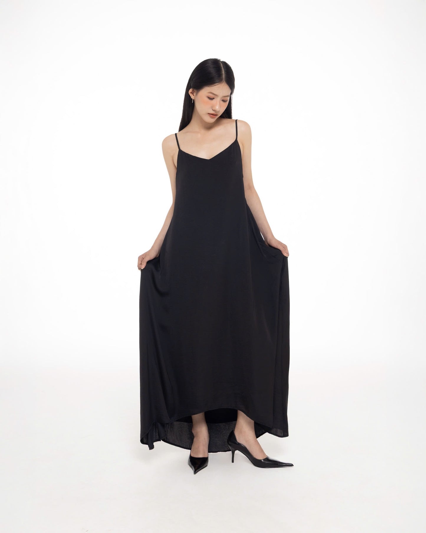 MELANCHOLY CODA MAXI DRESS (BLACK)