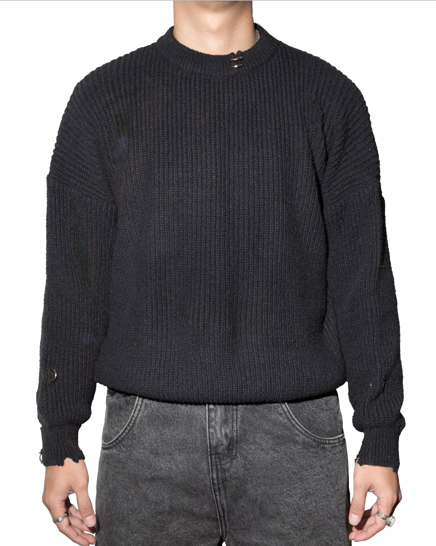 Distressed Knit Sweater