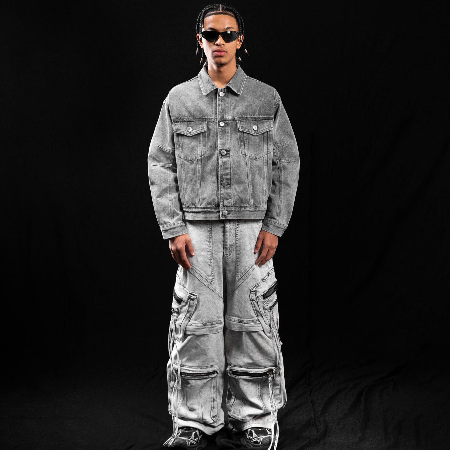 IVANKOV OVERSIZED DENIM JACKET (GREY WASHED)