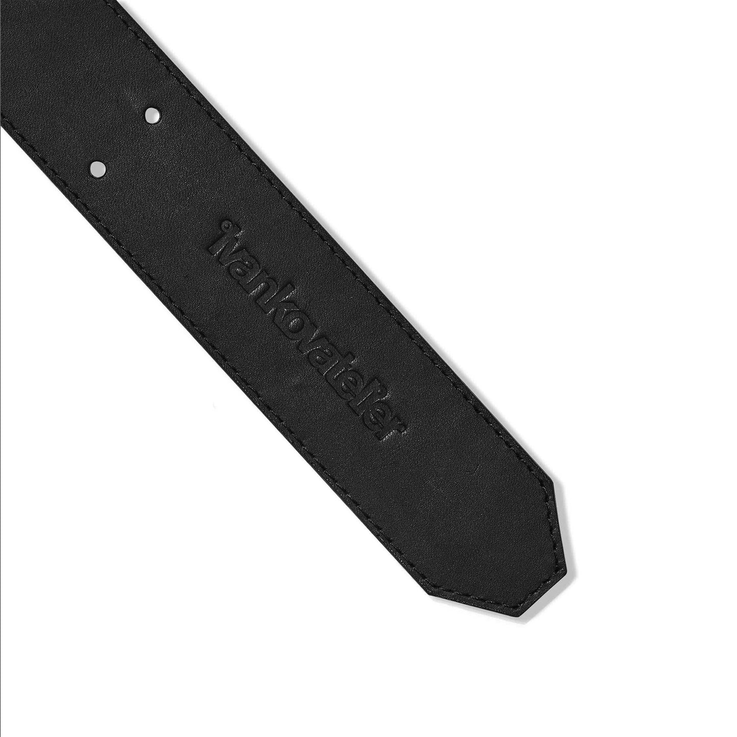 IVANKOV DOUBLE PRONG LEATHER BELT