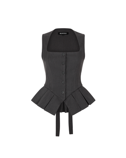 MELANCHOLY CLARISSE BUSTIER TOP (DARK GREY)