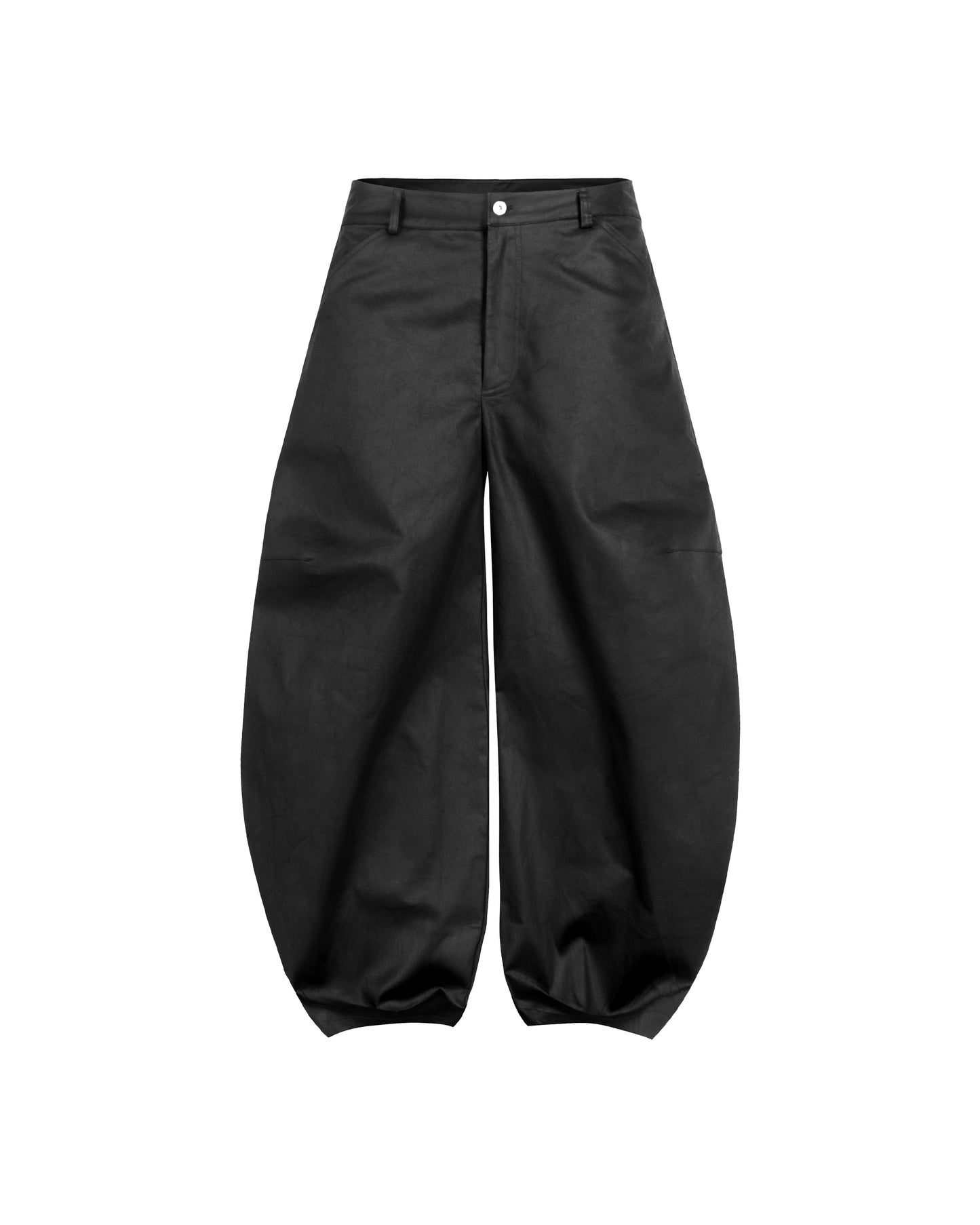 SIDES OF US BLACK OILED CURVED PANTS