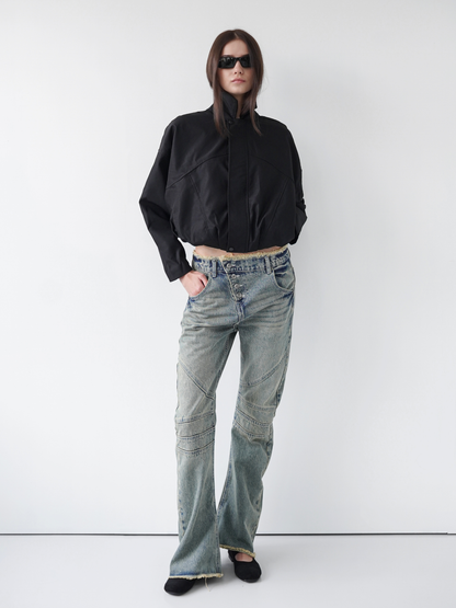 Darja Washed Flared Denim Pants