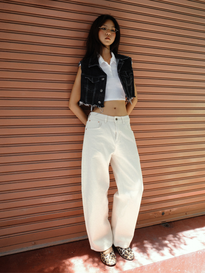 Darted Barrel Jeans