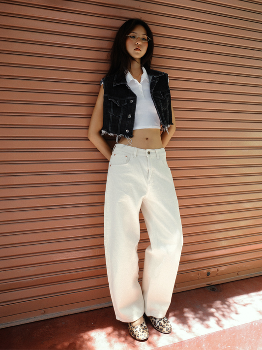 Darted Barrel Jeans