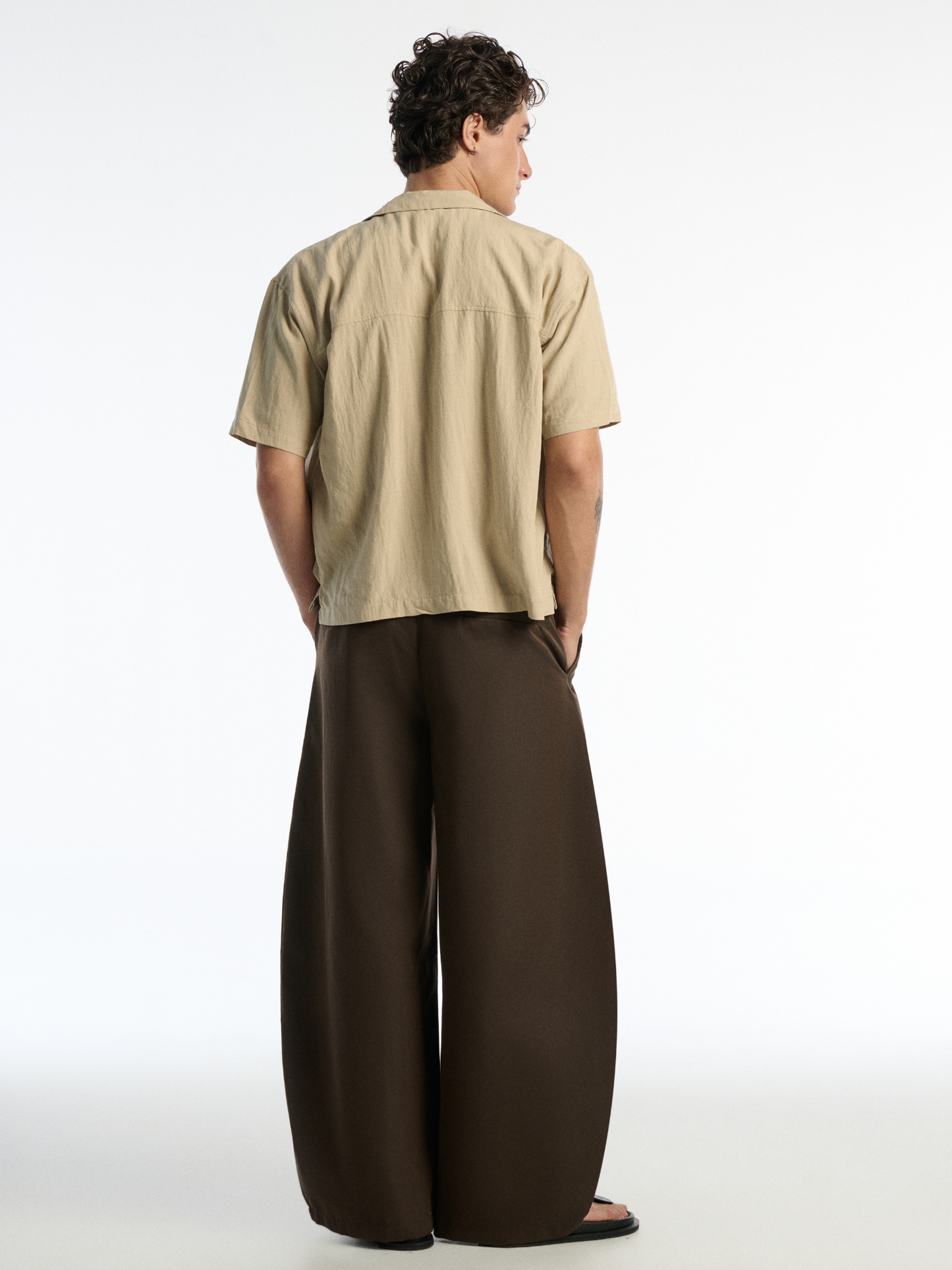 Lined Barrel Pants