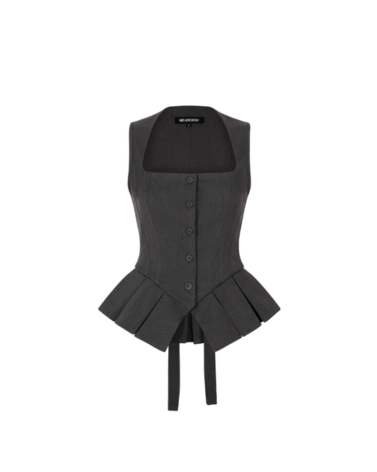 MELANCHOLY CLARISSE BUSTIER TOP - Dark Grey