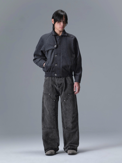 Plissé Wool Jacket