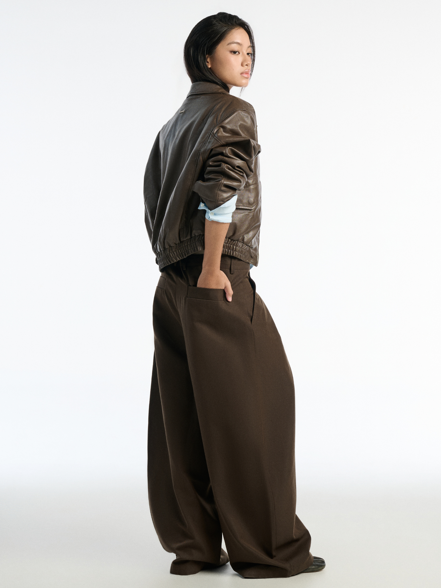 Lined Barrel Pants