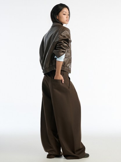 Lined Barrel Pants