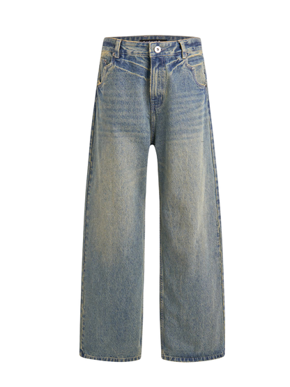 Loose-fit Washed Denim Pants