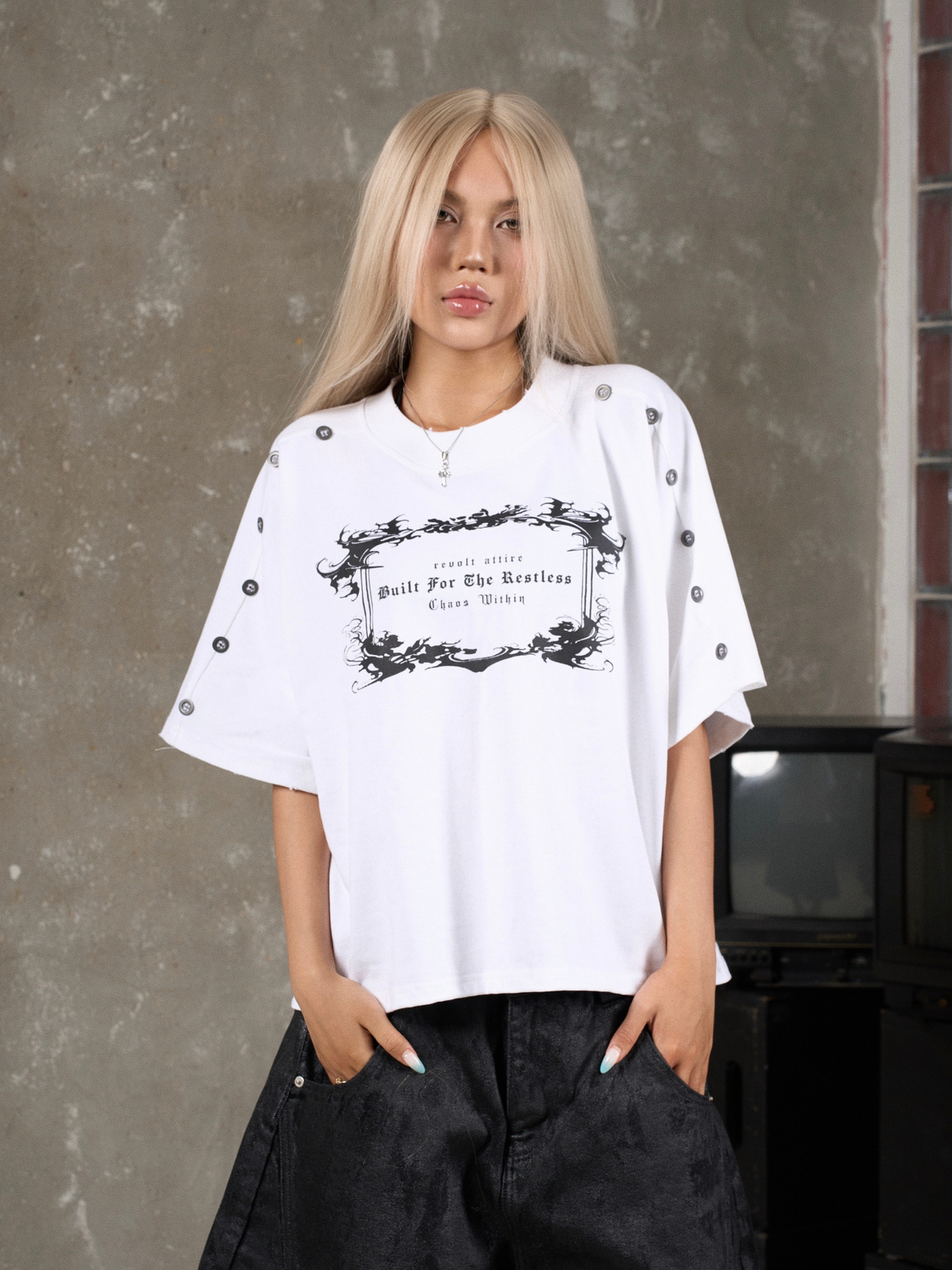 Restless Dual Button Tee