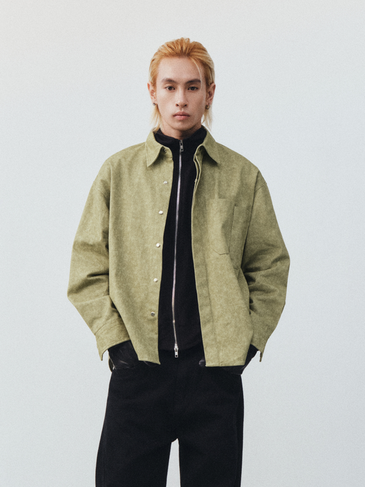 Bleach Effect Oversized Shirt