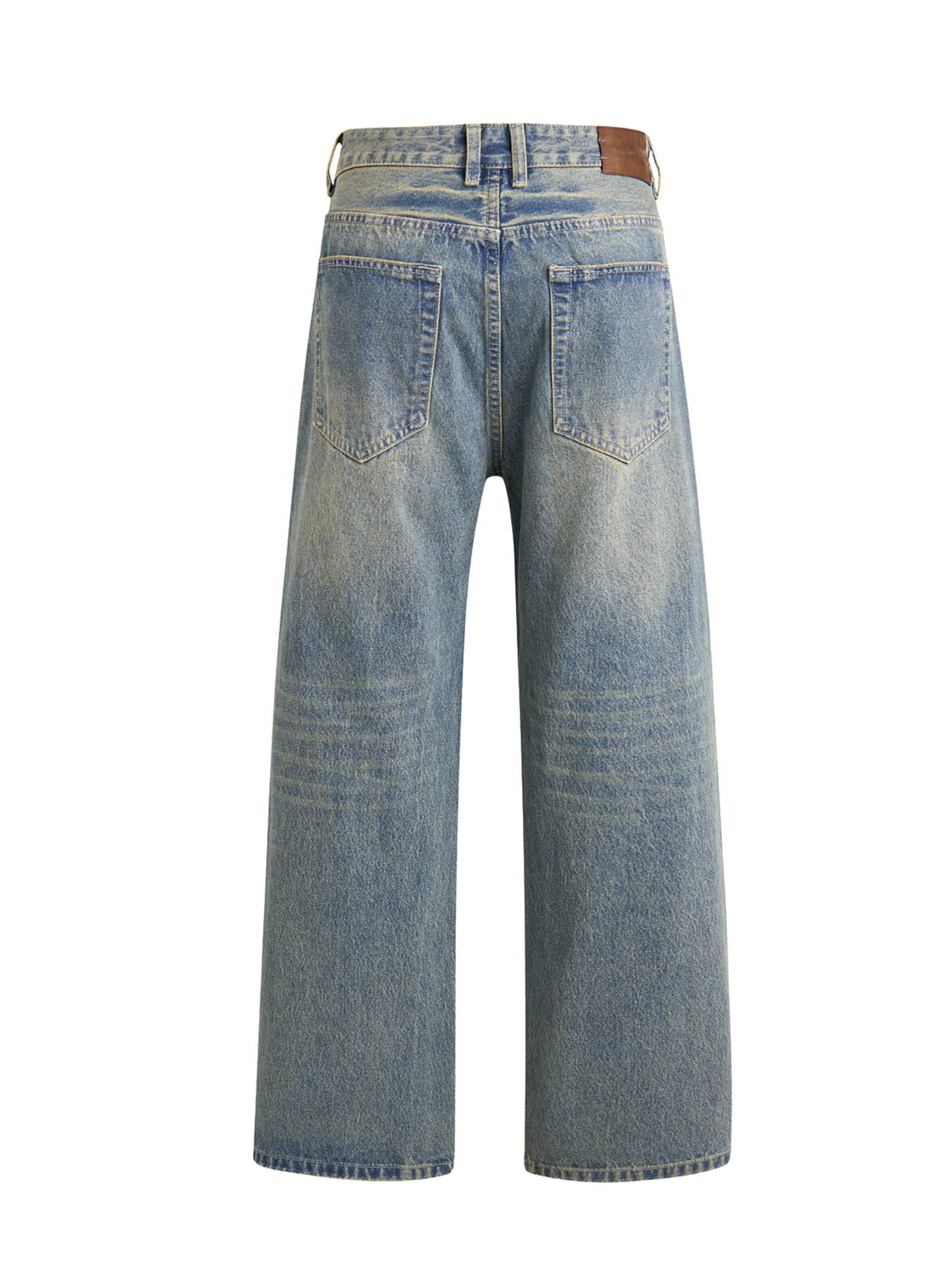 Loose-fit Washed Denim Pants