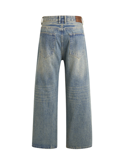 Loose-fit Washed Denim Pants