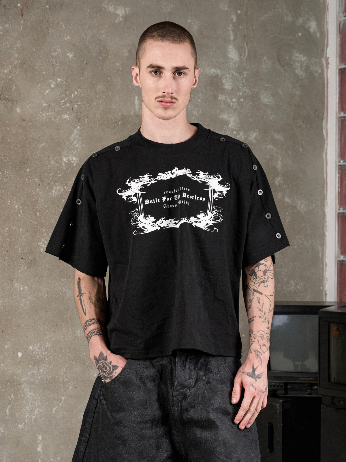 Restless Dual Button Tee