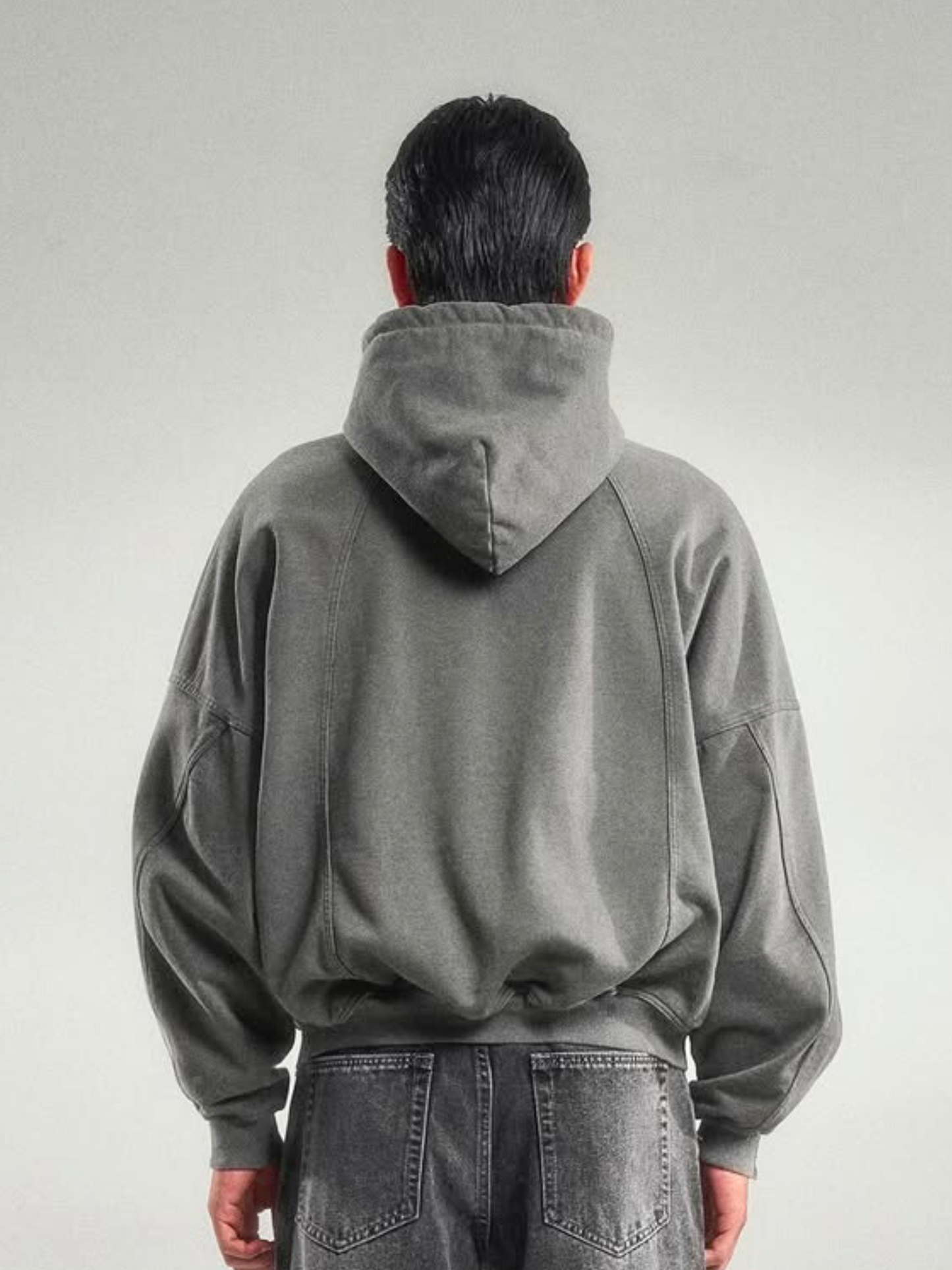 Spliced Washed Hoodie