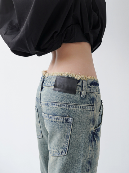 Darja Washed Flared Denim Pants