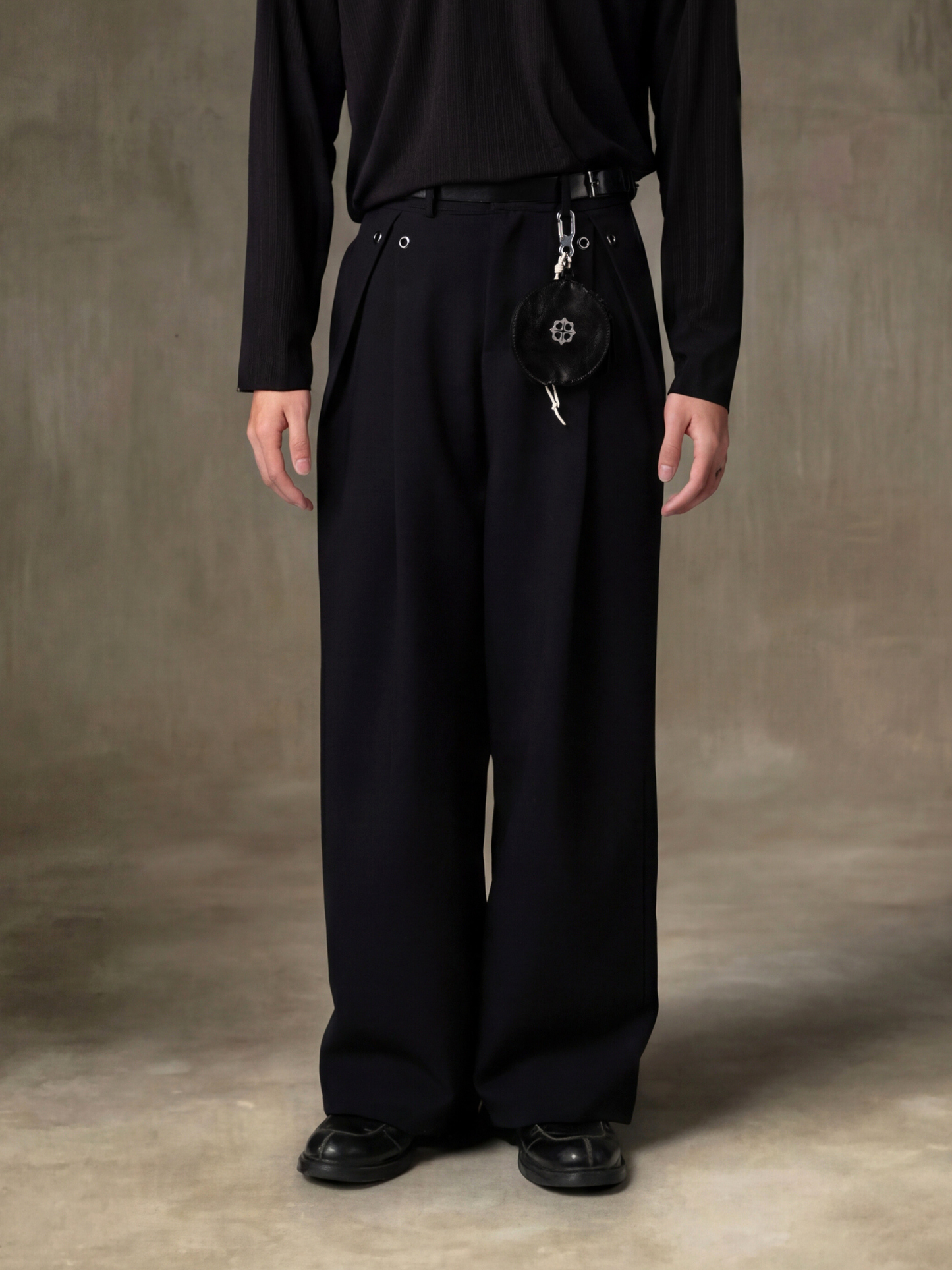 Eyelet Pleated Pants