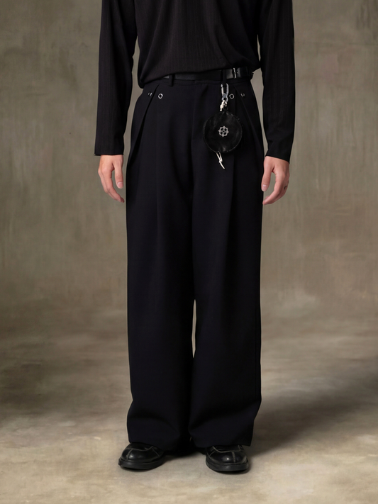 Eyelet Pleated Pants