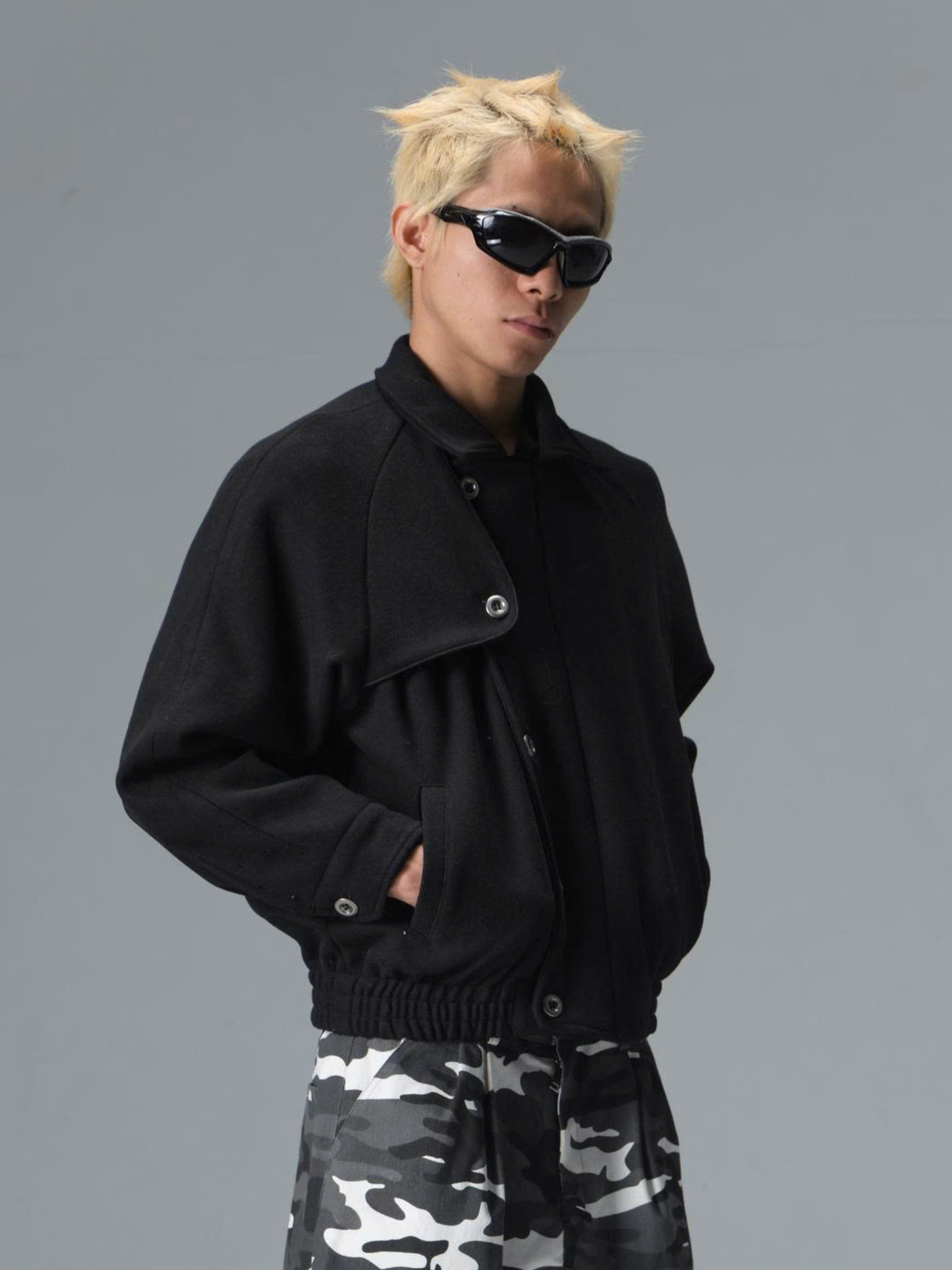 Plissé Wool Jacket