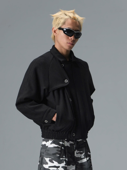 Plissé Wool Jacket