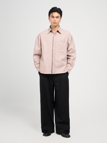 Bleach Effect Oversized Shirt