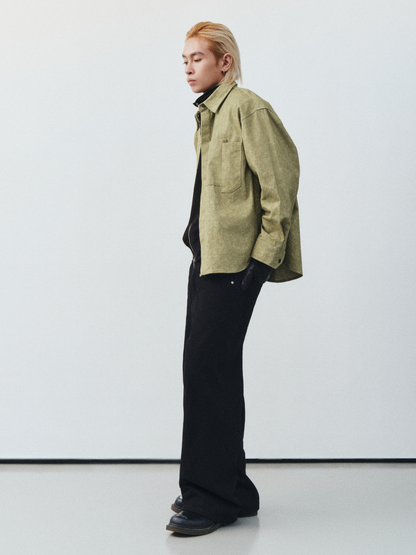 Bleach Effect Oversized Shirt