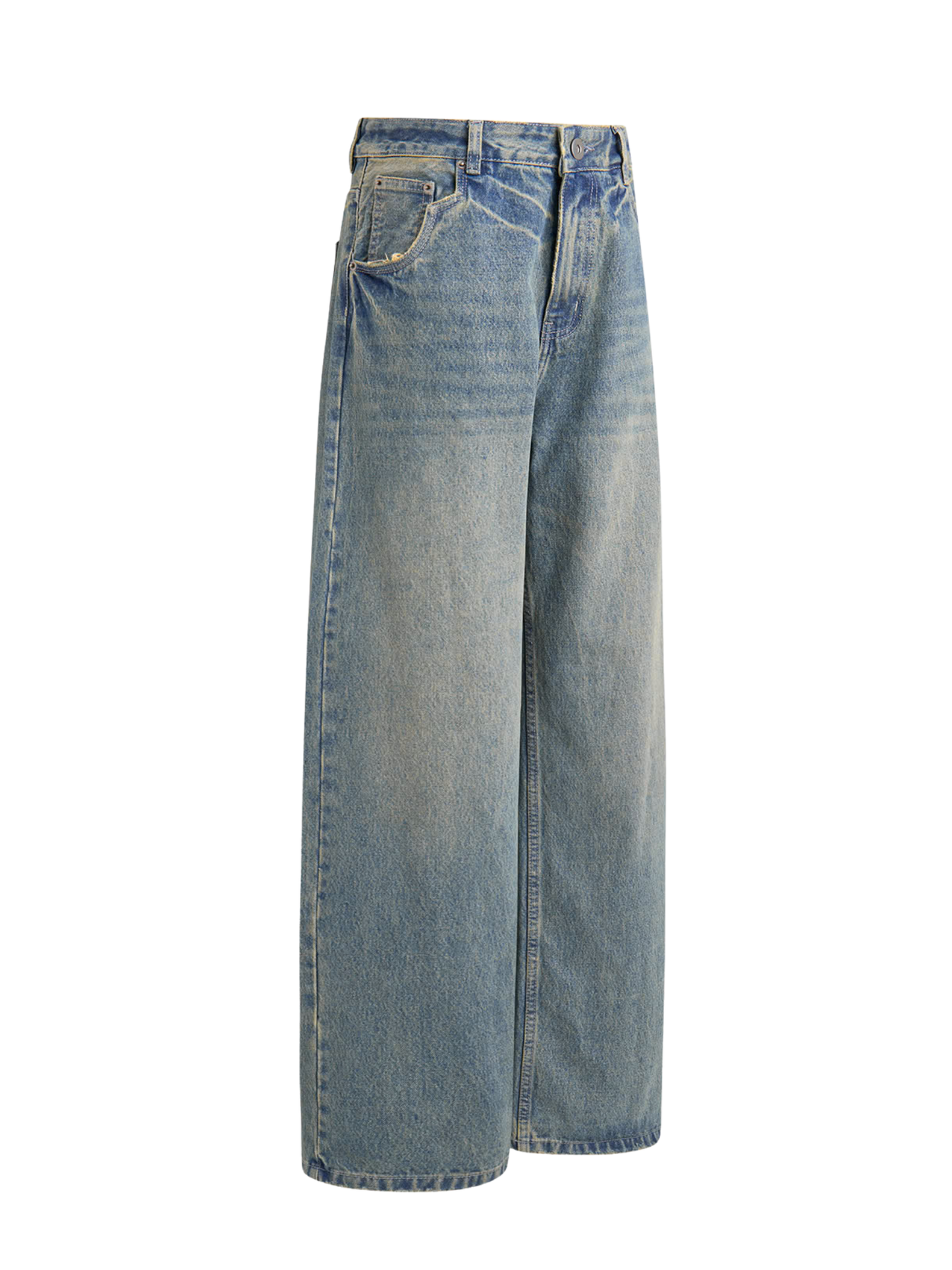 Loose-fit Washed Denim Pants