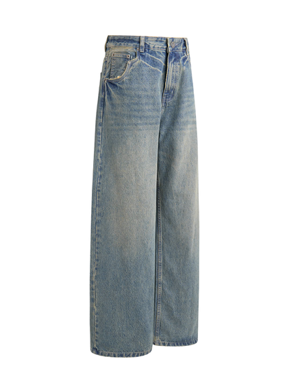 Loose-fit Washed Denim Pants