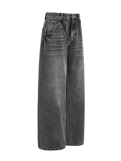 Loose-fit Washed Denim Pants