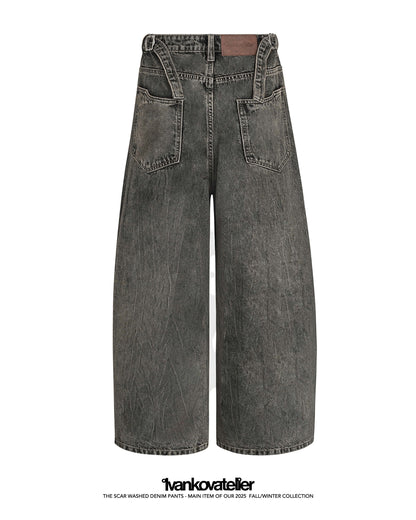 Scar Washed Denim Pants