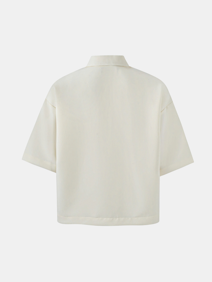 Boxy V-Neck Polo