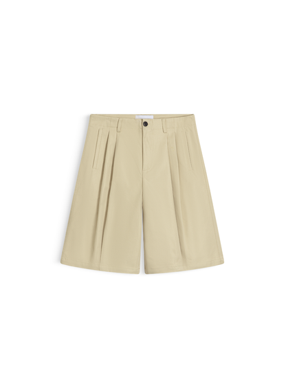 Wide Leg Khaki Shorts