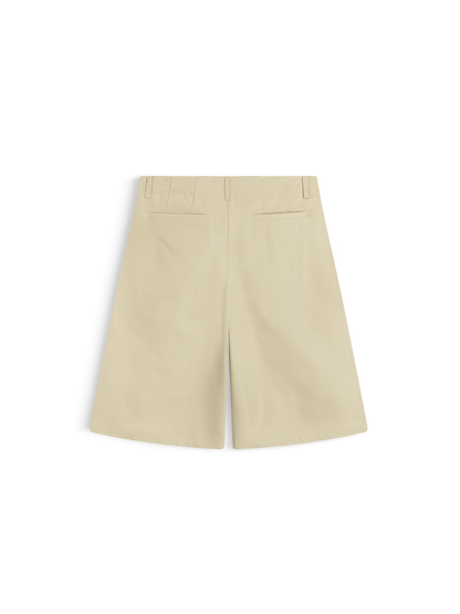 Wide Leg Khaki Shorts