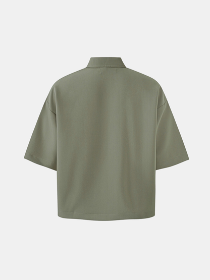 Boxy V-Neck Polo