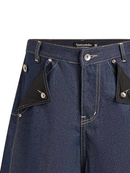 Mule Pocket Raw Denim Short