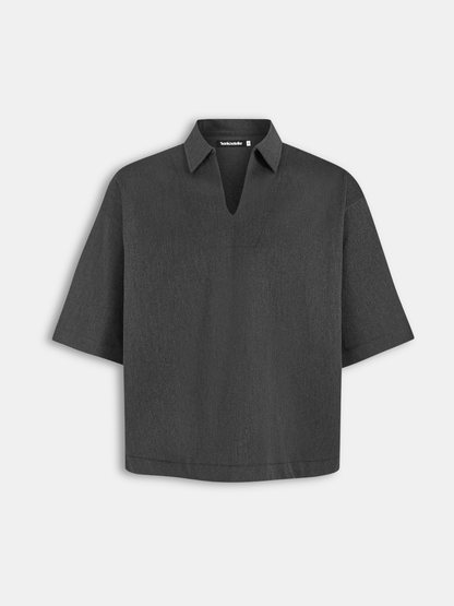 Boxy V-Neck Polo