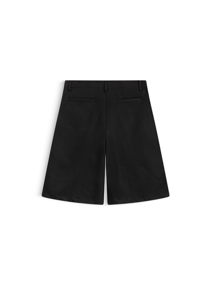 Wide Leg Khaki Shorts