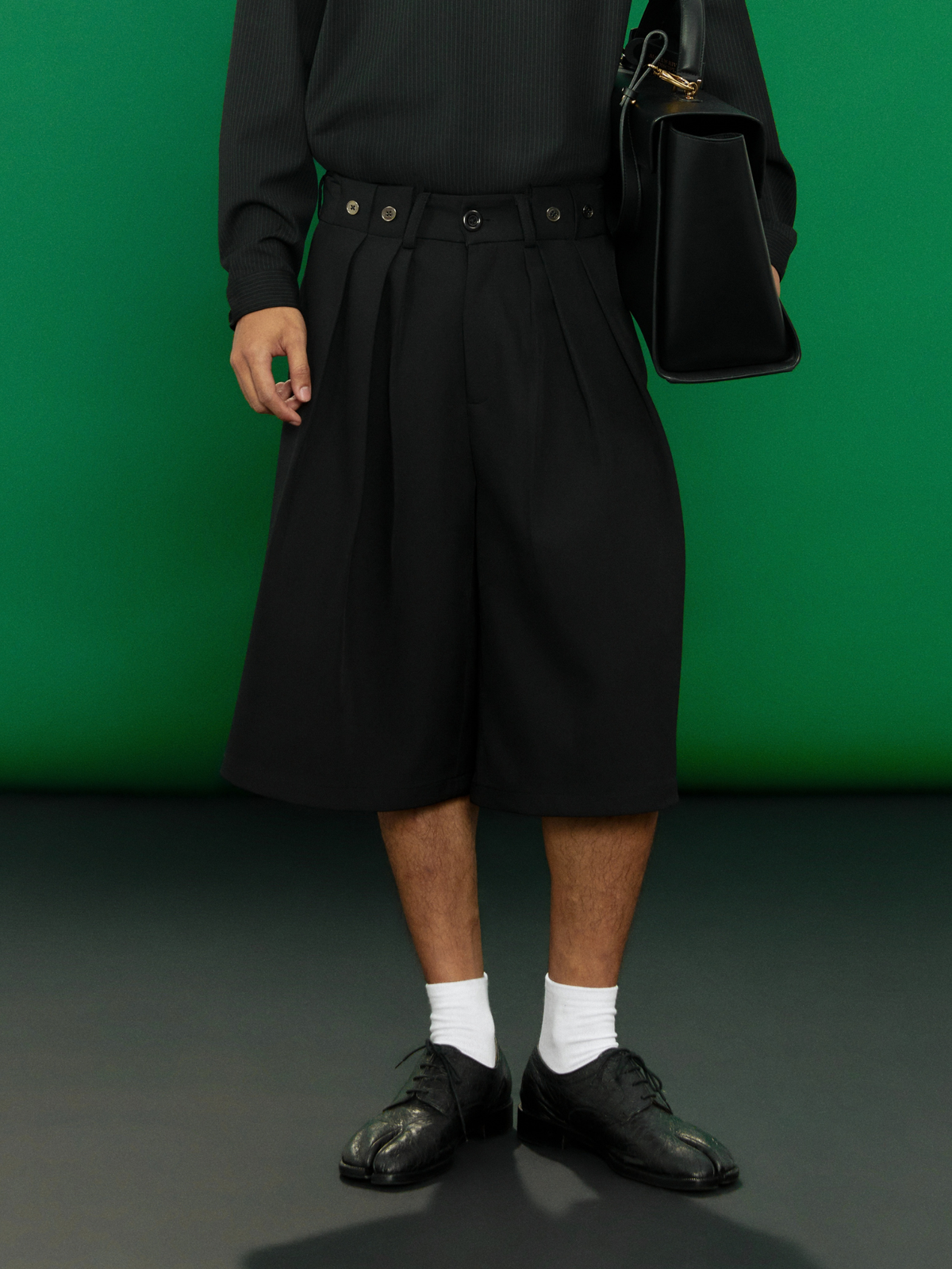 Cinch Back Pleated Culottes